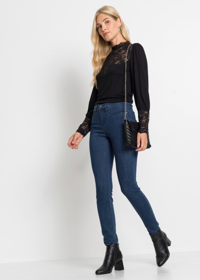 Langarmshirt mit Spitze