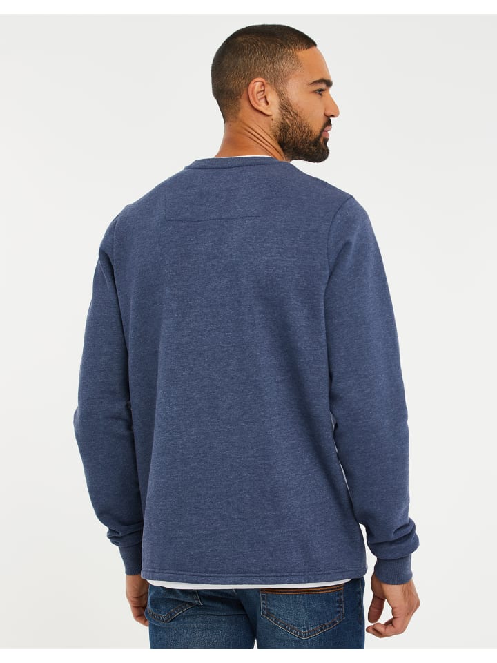 Threadbare Sweatshirt THB Fleece Crew Kisele in Denim Blue günstig kaufen