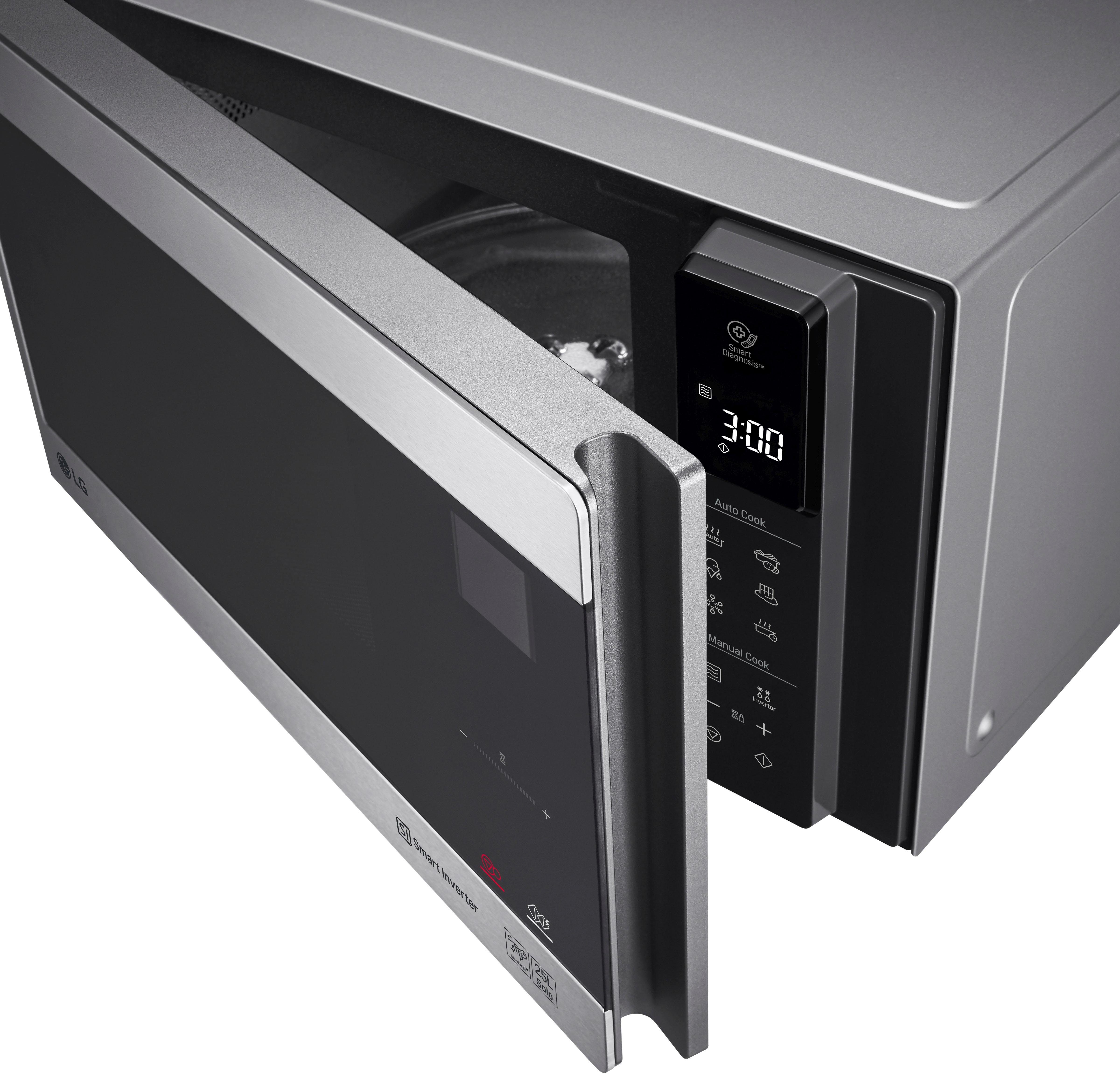 LG Mikrowelle MS 2595 CIS, Mikrowelle, 25 l, Smart Inverter Technologie, echte Glasfront