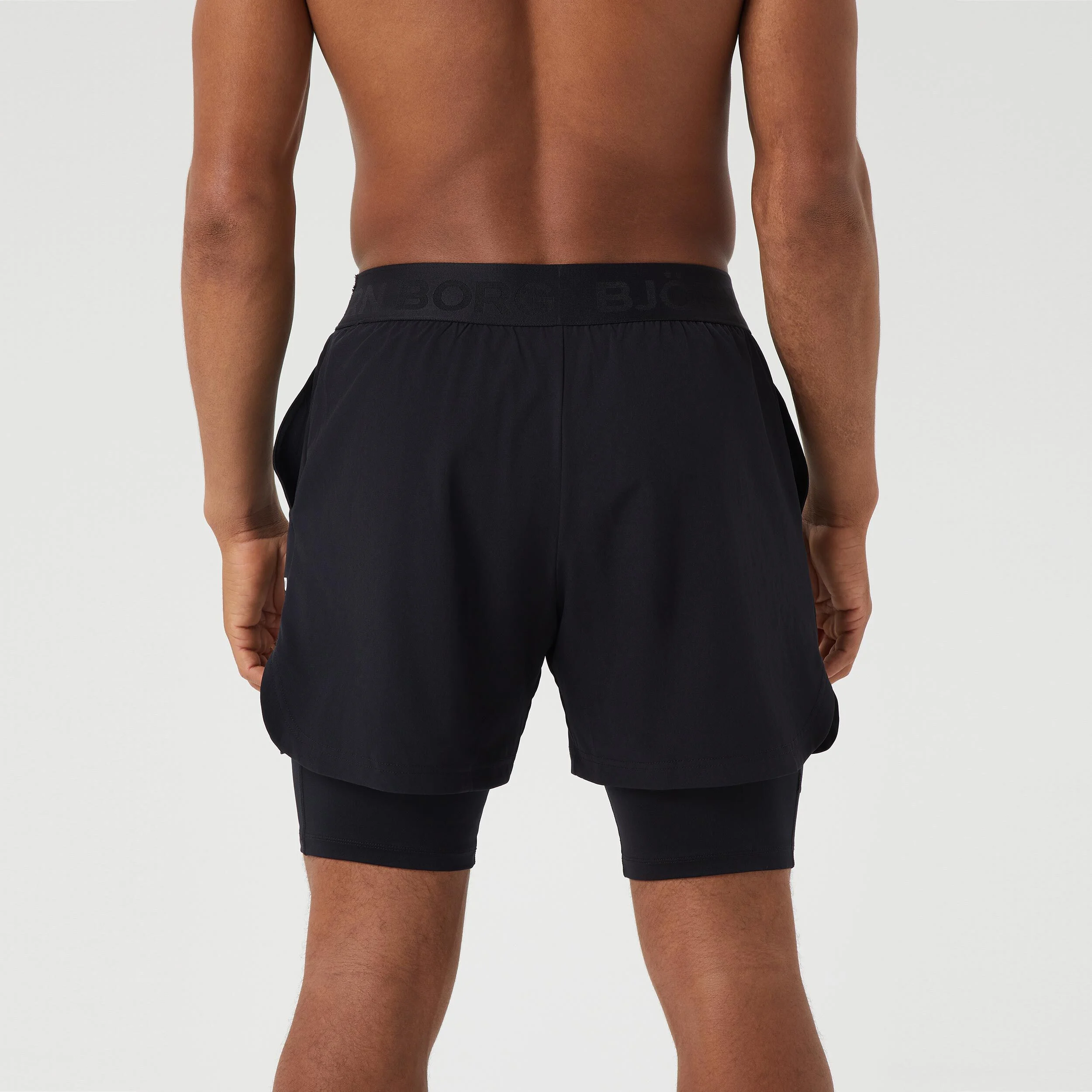 Borg 2 In 1 Shorts Herren - Schwarz