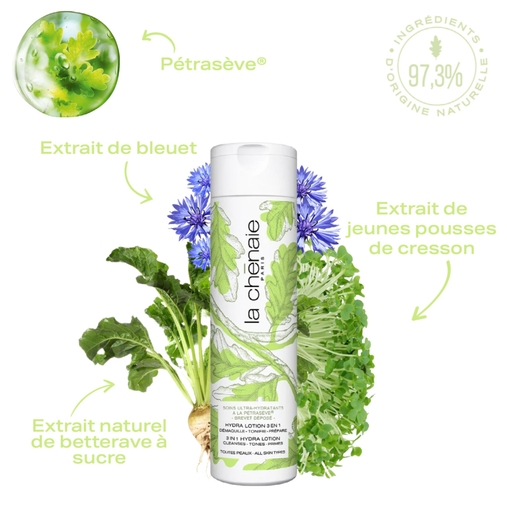 la chênaie HYDRA LOTION 3 EN 1 Lotion démaquillante