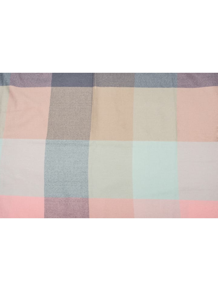 styleBREAKER Schal in Türkis-Grau-Rosa günstig kaufen onesize