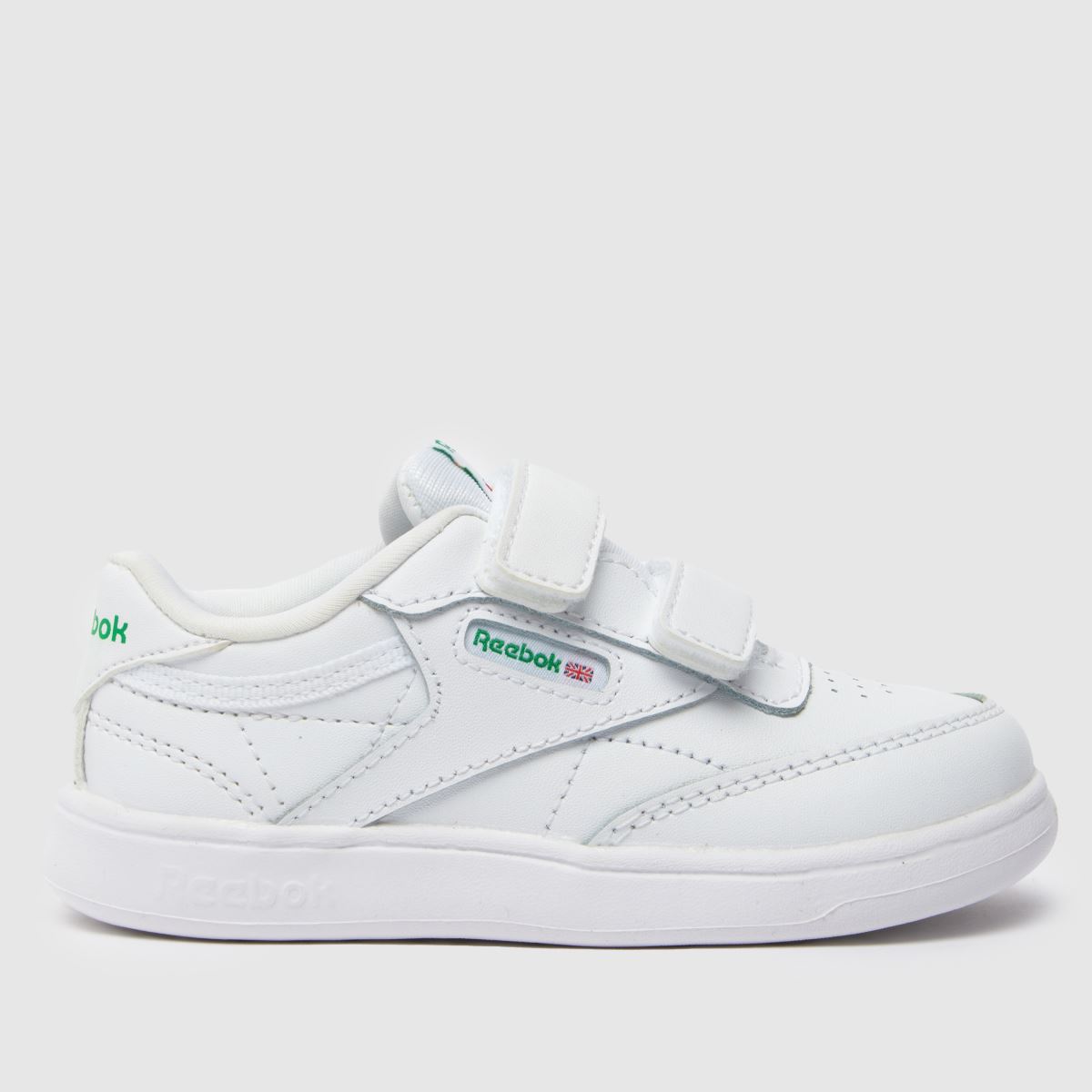 Reebok vita & gröna Club C 2V småbarnsskor
