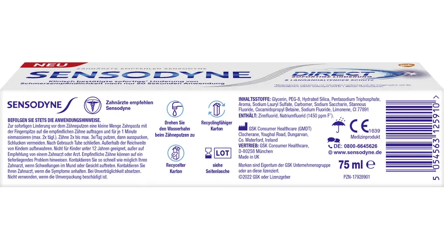 Sensodyne Direct Zahncreme 75 ml