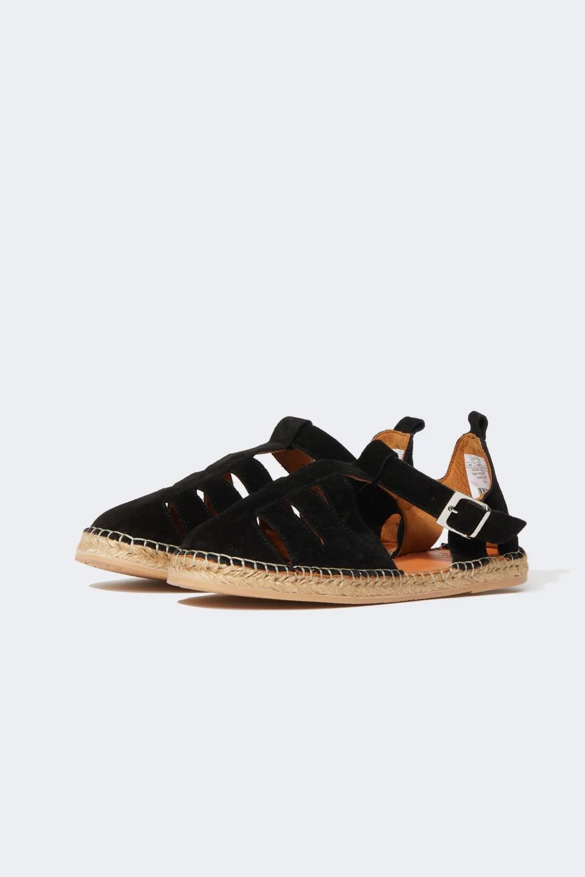 DeFacto  Damen-Espadrille zum Hineinschlüpfen aus Leder und Wildleder mit flacher Sohle Z3263az23sm