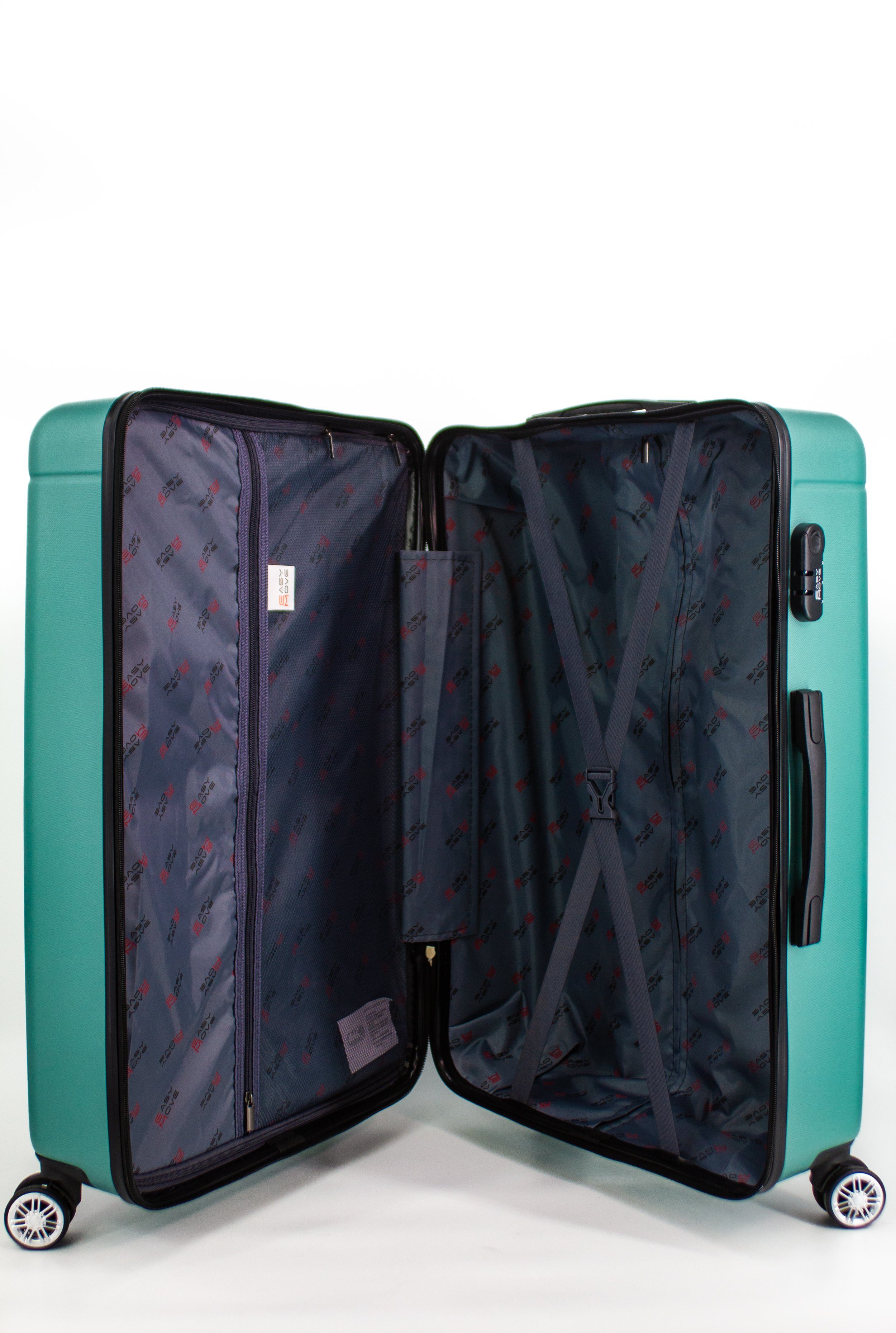 Easy Move Hartschalen-Trolley Jade 052, Reisekoffer Hartschalen-Koffer, 360° Doppelrollen, 100% ABS