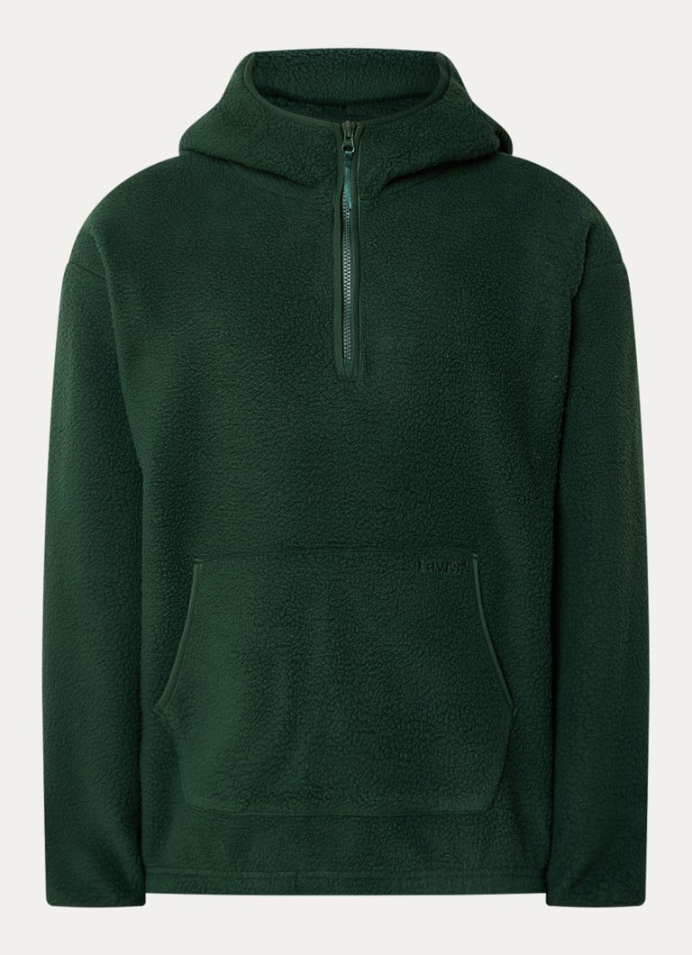 Felpa con cappuccio e mezza zip Levi's in pile