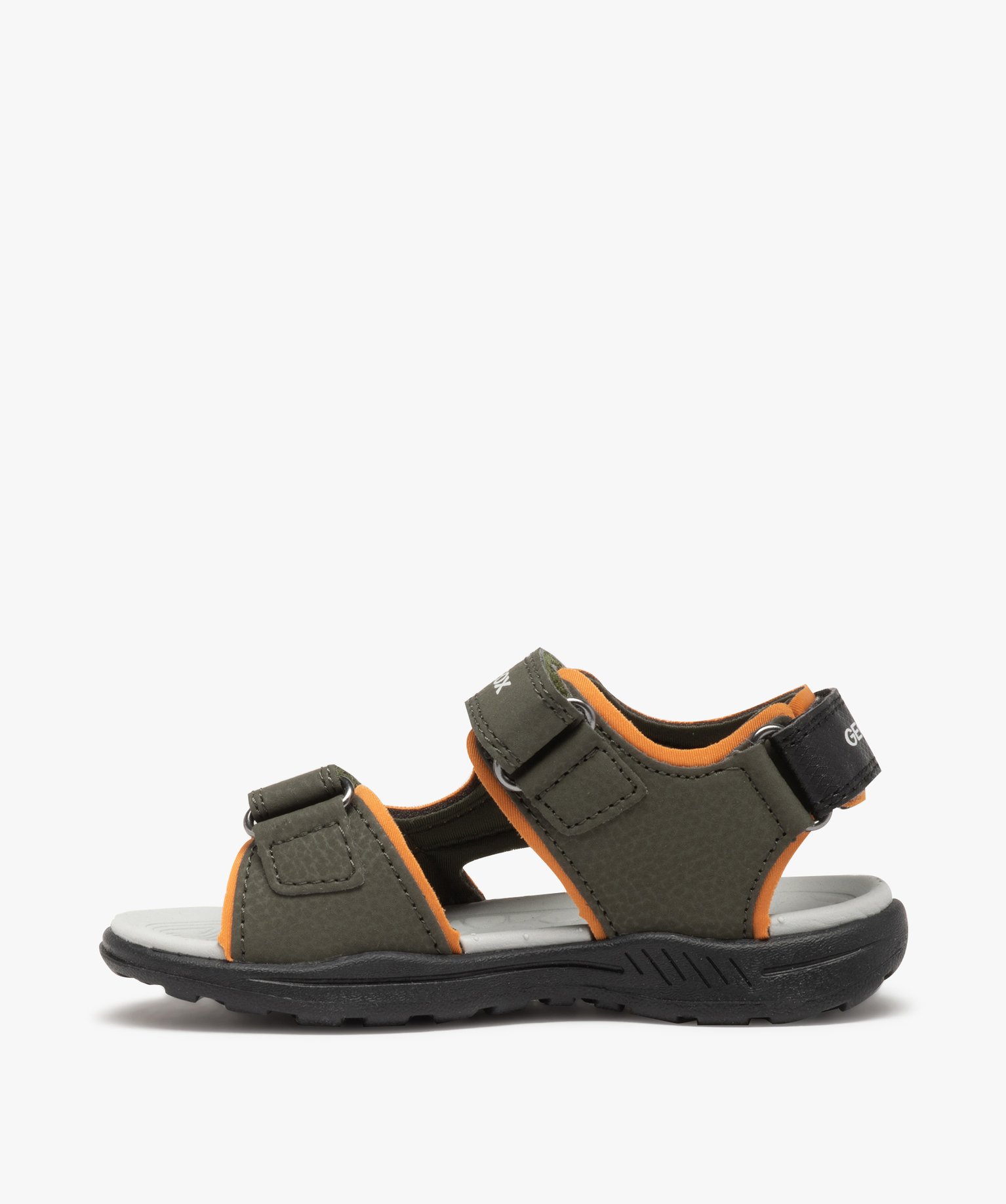 Sandales sport Garçon à brides scratch multicolores - Geox kaki | GEMO