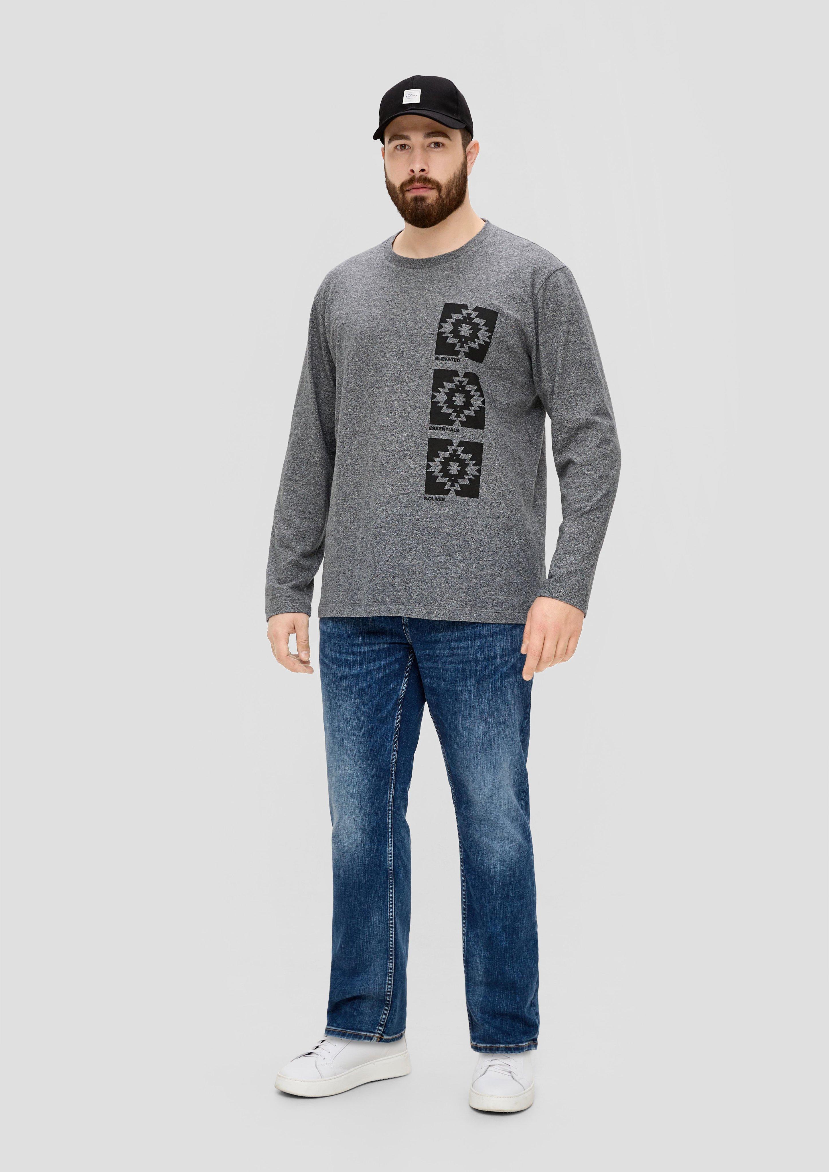 Longsleeve mit gummiertem Grafik-Print  2143253-98D1