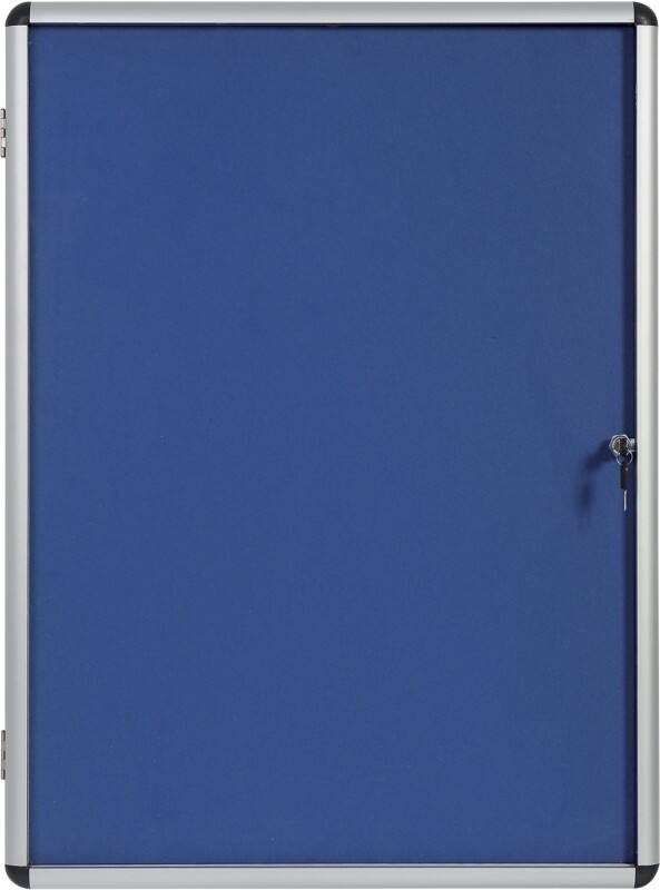 Bi-Office Enclore Indoor Abschließbarer Schaukasten Nicht magnetisch 16 x A4 94 (B) x 128,8 (H) cm Blau