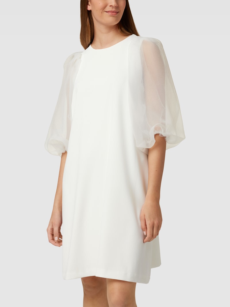 Cocktailkleid mit Ballonärmeln in offwhite