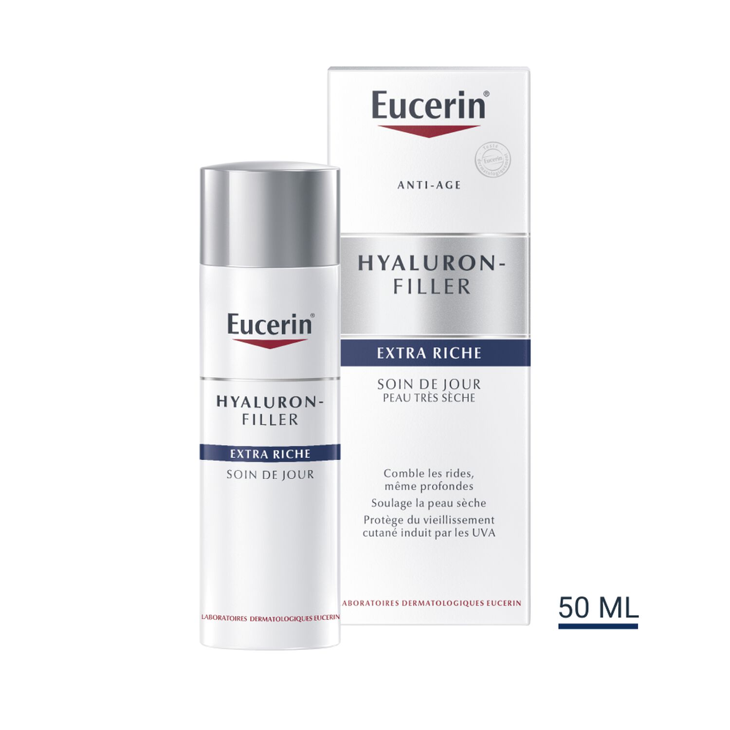 Eucerin Hyaluron-Filler Extra Riche Soin de Jour Peaux Sèches