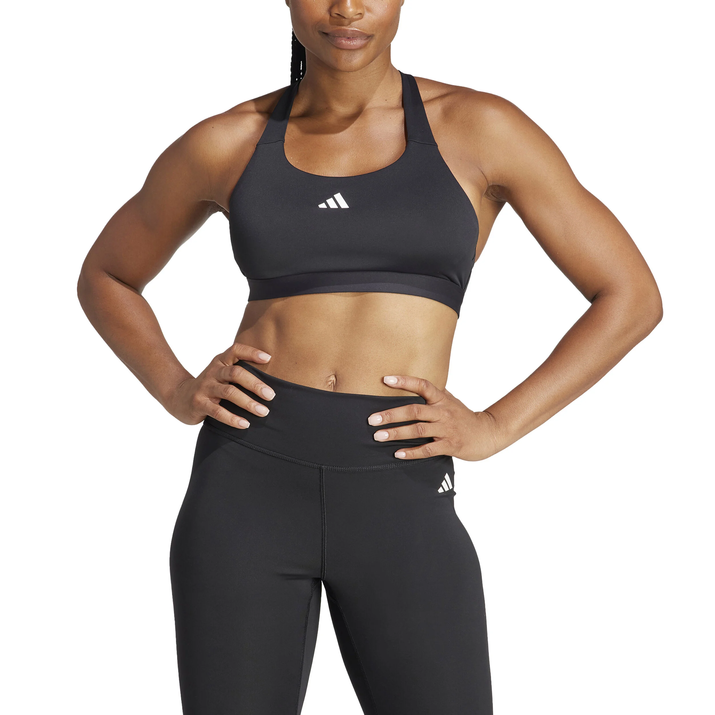 Training High-Support Sport-BH Damen - Schwarz