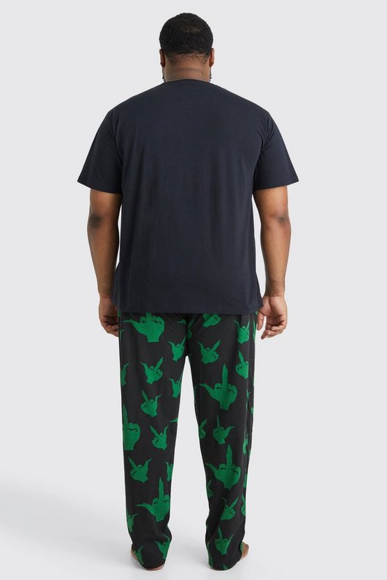 Plus Weihnachts Loungewear-Set mit Print