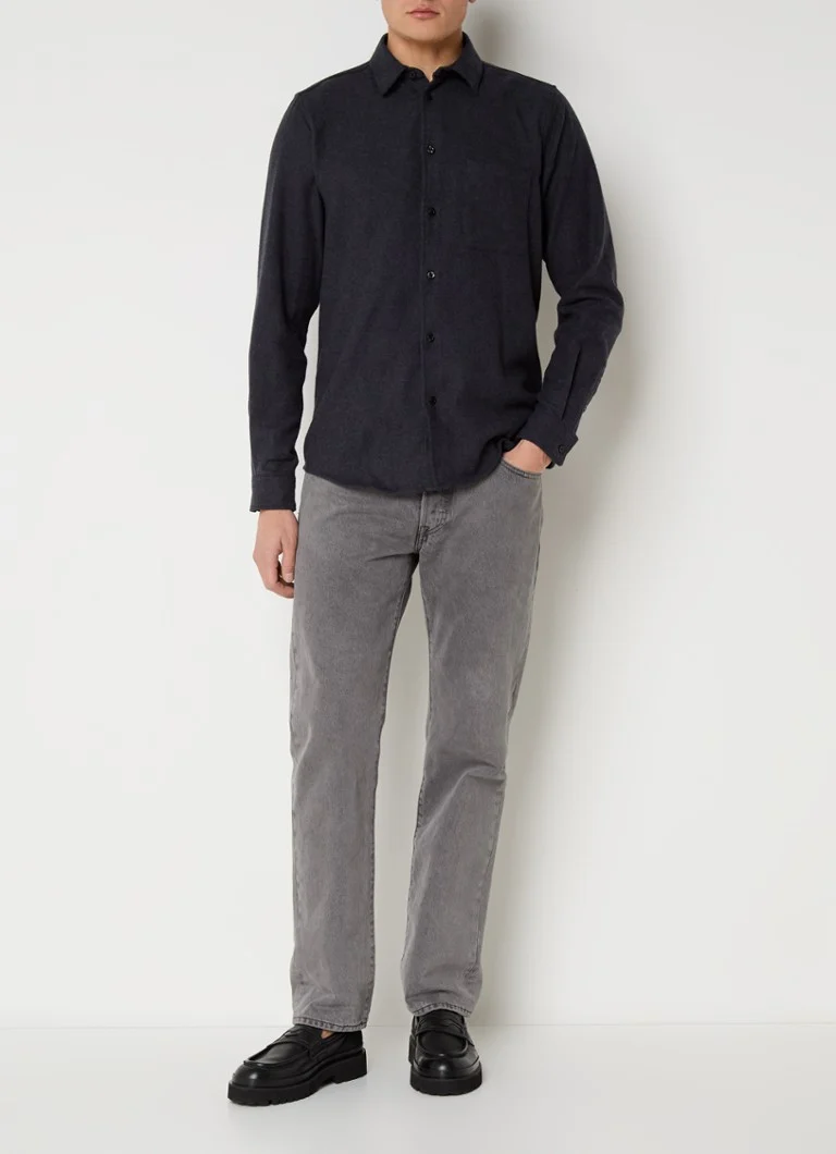 Cămașă SAMSØE Liam Classic Fit din bumbac organic