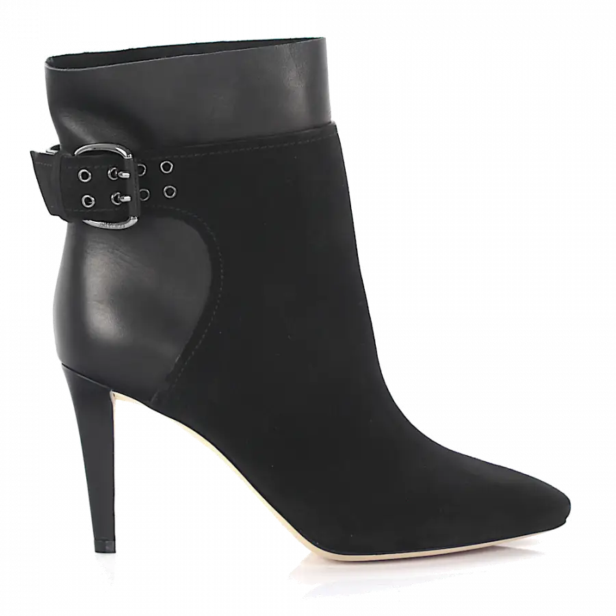 Jimmy Choo - Stiefeletten Major 85 Veloursleder Leder schwarz - schwarz