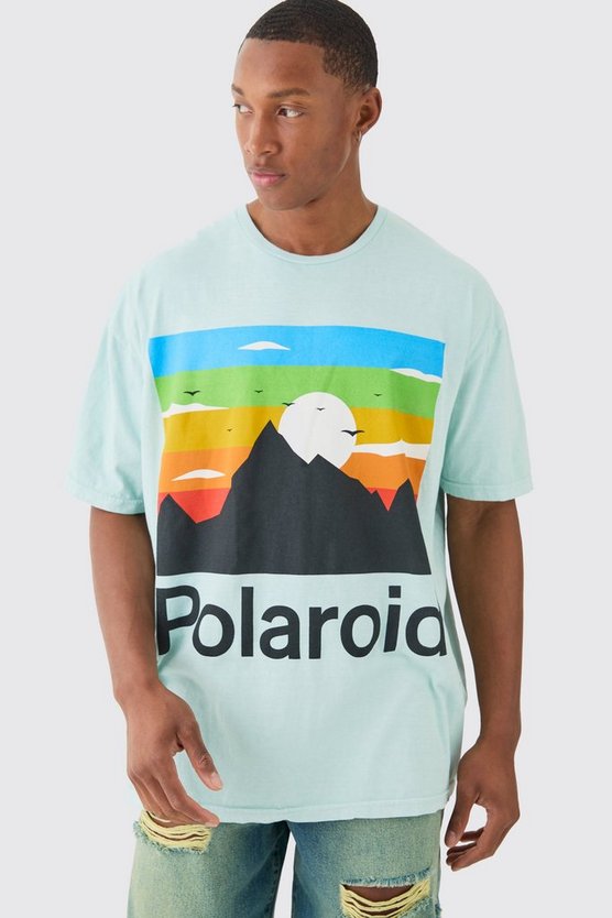 Oversized Polaroid Wash License T-shirt