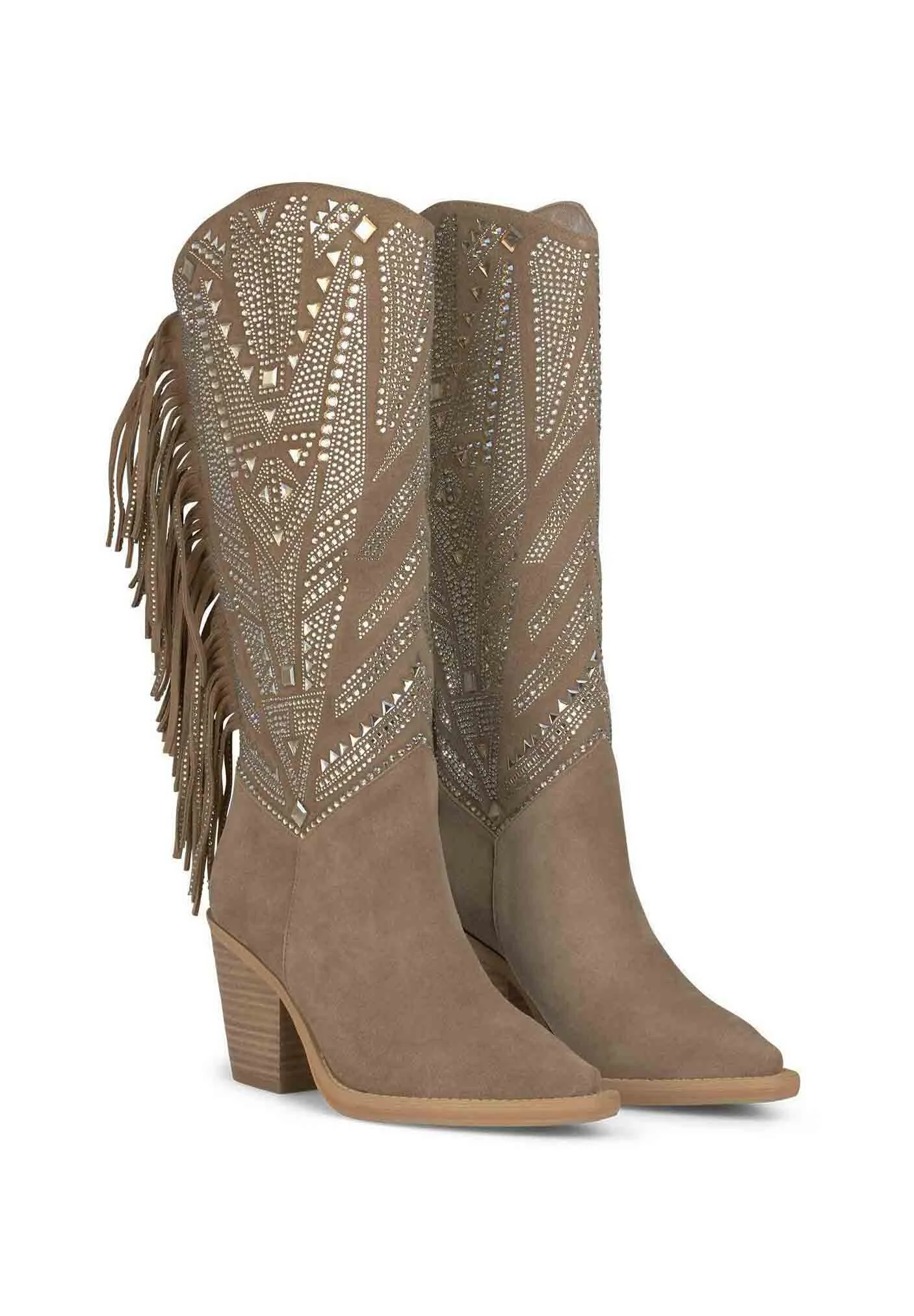 Alma en Pena BRILLOS Y FLECOS - Botas tejanas / biker