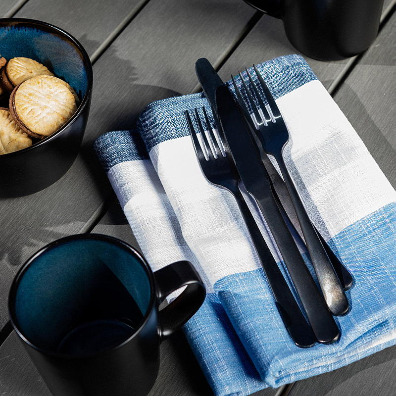 Cuisine Bestikksett 16 deler matt sort