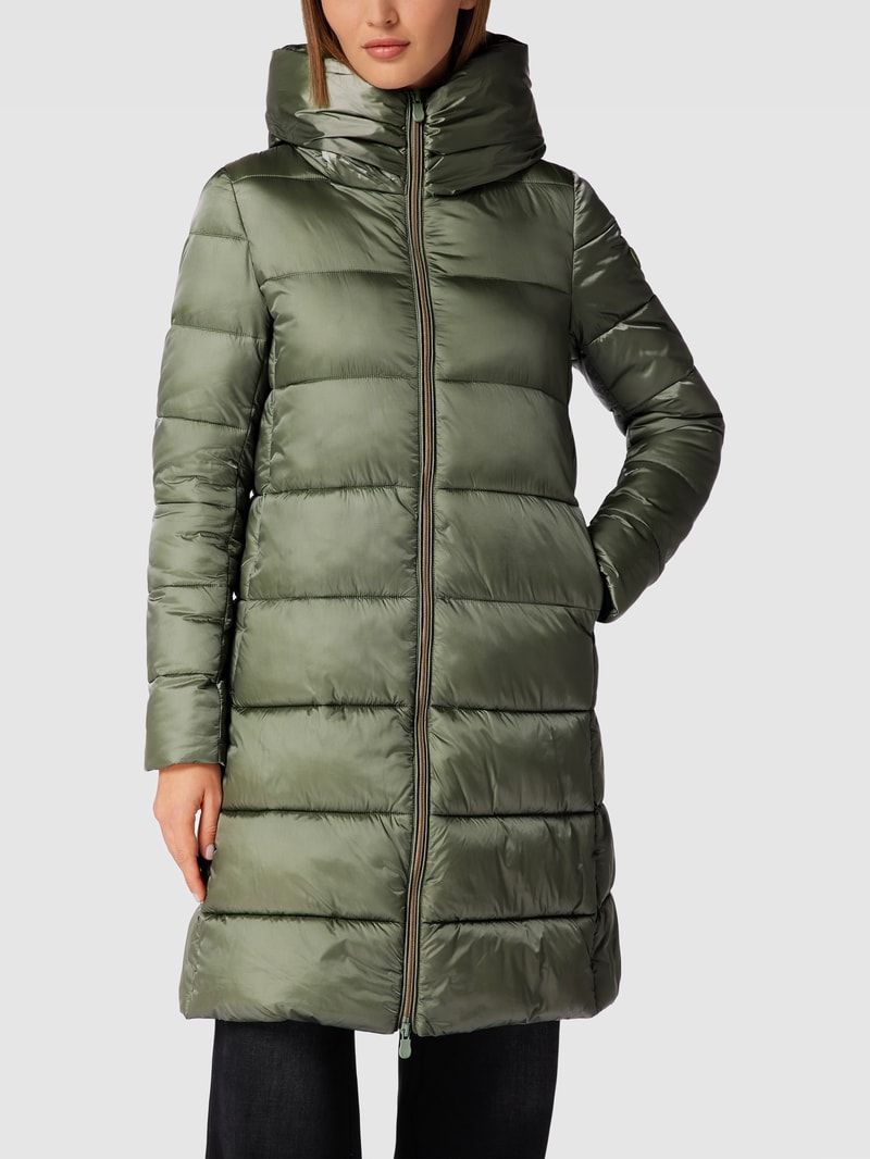 Jacke mit Label-Patch Modell 'Lysa' in grün