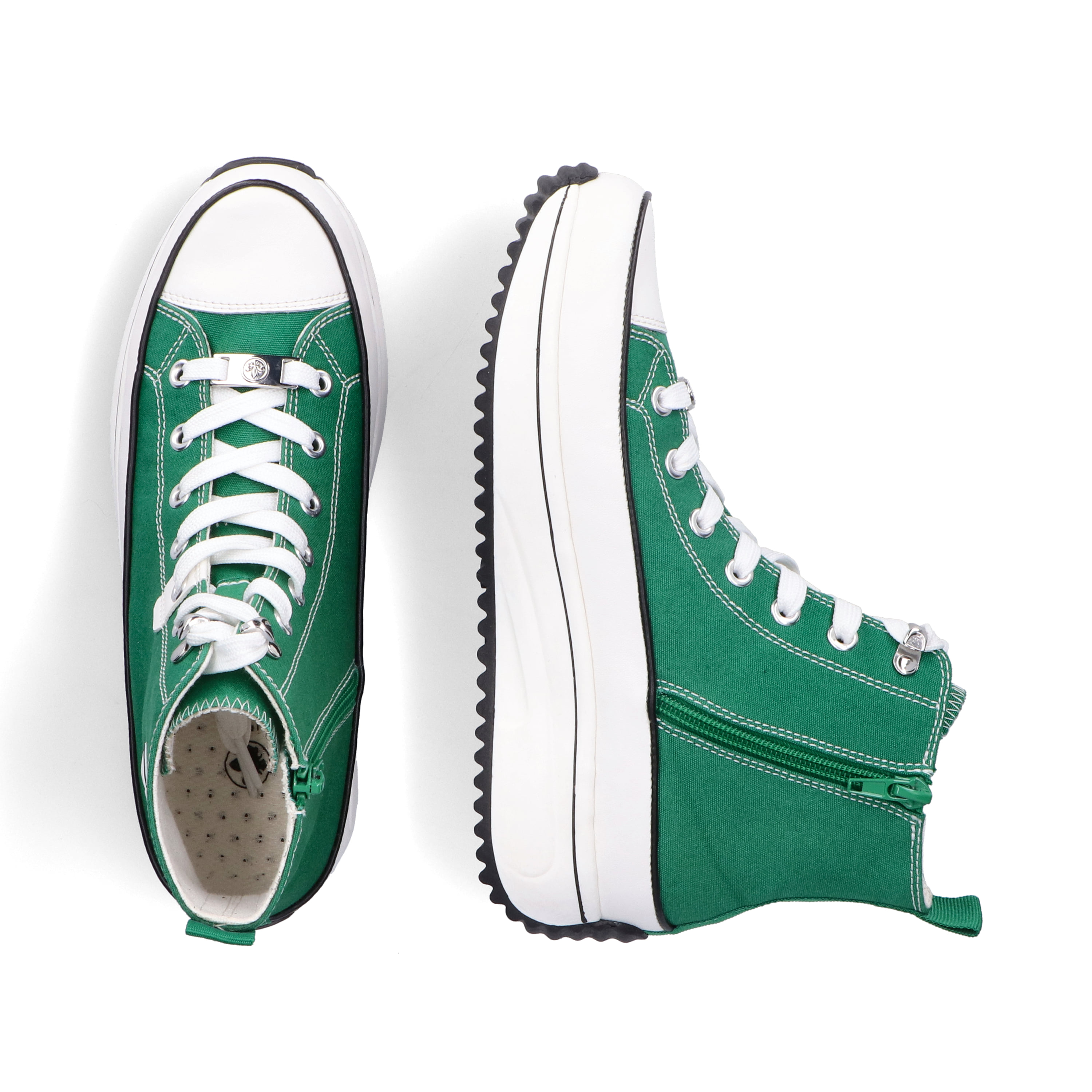 Rieker Damen Sneaker High grasgrün