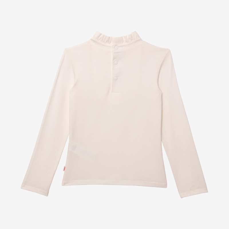 T-shirt fille collerette écru beige Catimini