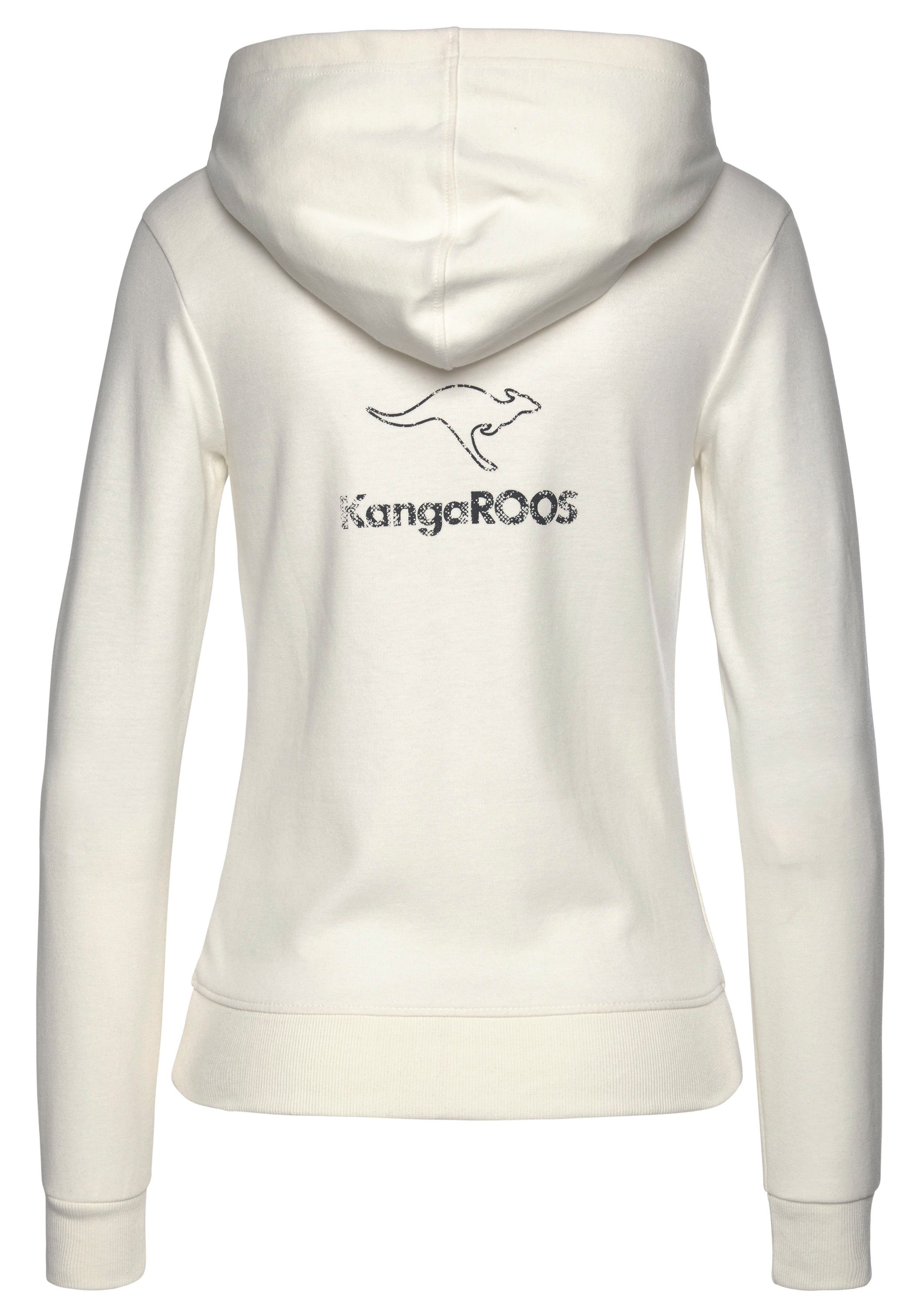 KangaROOS Sweatjacke mit großem Logodruck auf dem Rücken, Loungeanzug