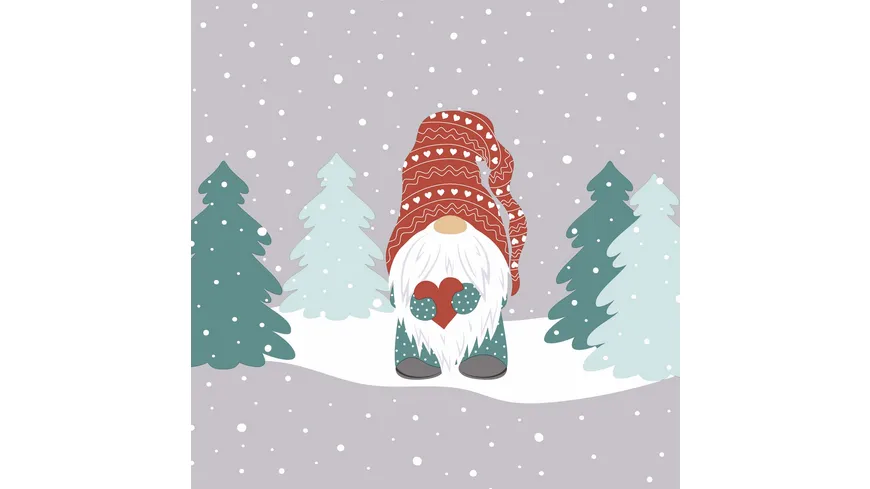 Paper + Design Servietten Tomte Forest 33x33cm