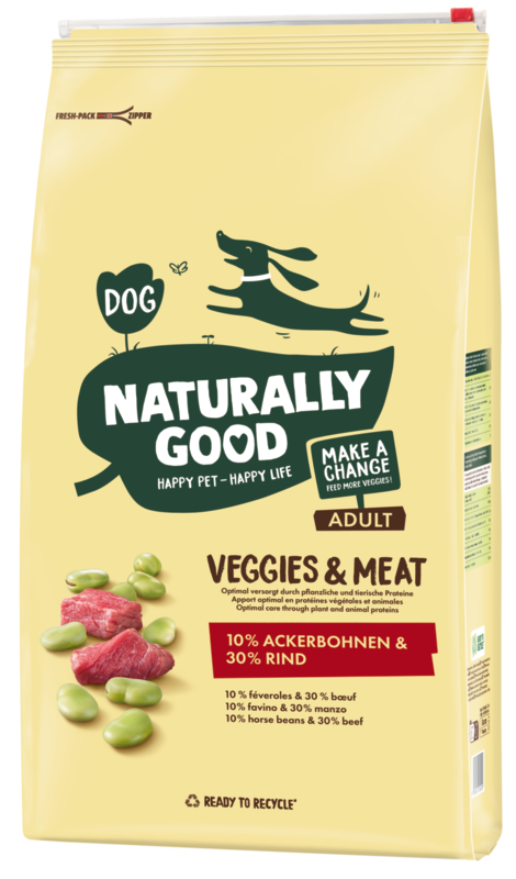 Naturally Good Hundetrockenfutter Naturally Good Veggies & Meat Ackerbohne & Rind Adult 12 kg