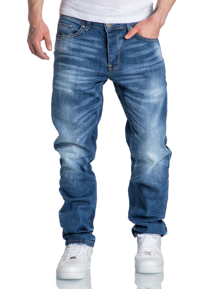 Amaci&Sons Regular Fit Destroyed Jeans KANSAS in Hellblau günstig kaufen