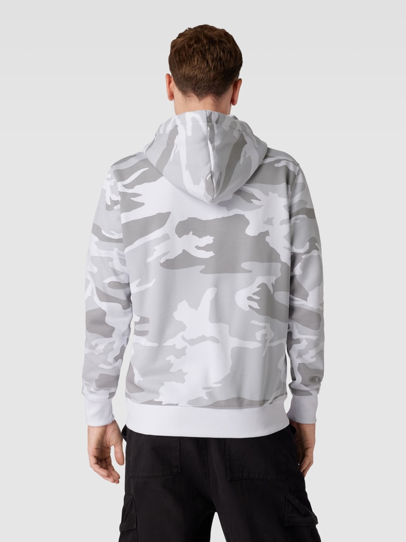 Sweatjacke mit Camouflage-Muster in weiß