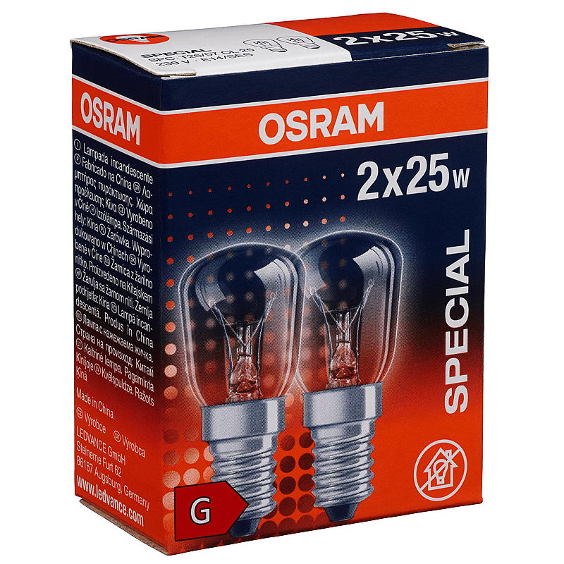 Osram Glødelampe mini 2-pk, 25 W E14 Osram
