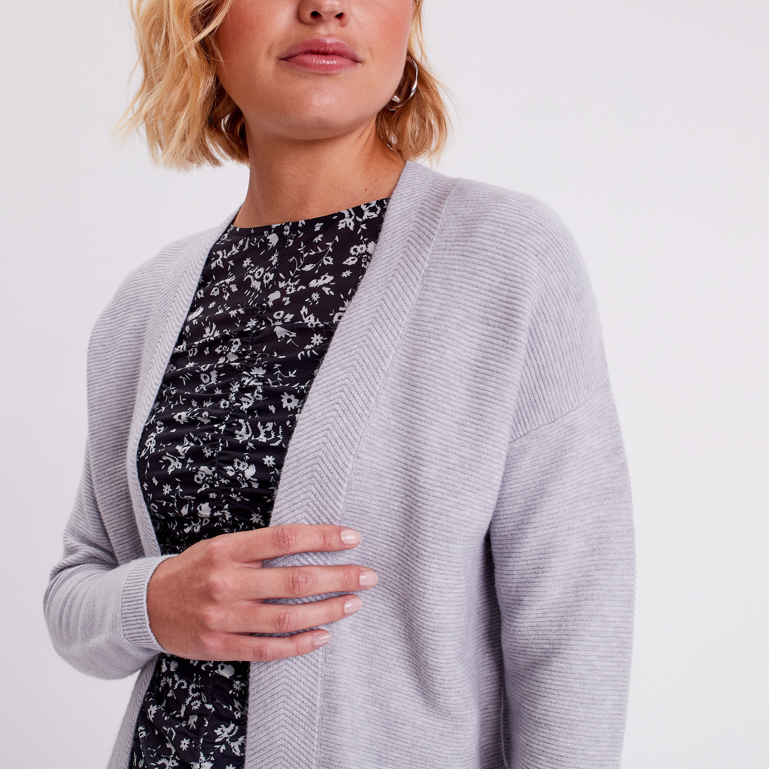 Gilet gris clair femme | Cache Cache