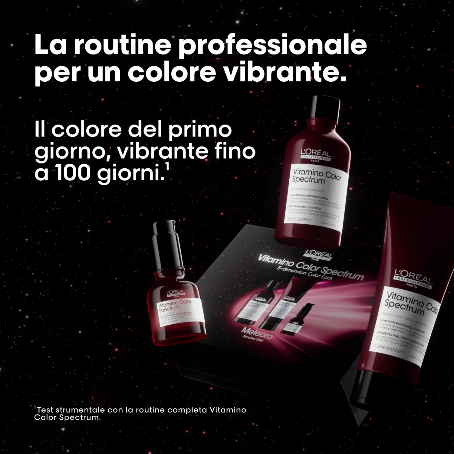 SZAKÉRTŐI SOROZAT Új karácsonyi ajándékcsomag Vitamino Color Spectrum Sampon + Balzsam + Üvegfény Szérum - Haj ajándékcsomagok, Színvédő Sampon, Színvédő Balzsam, Formázó és Befejező Hajszérum
