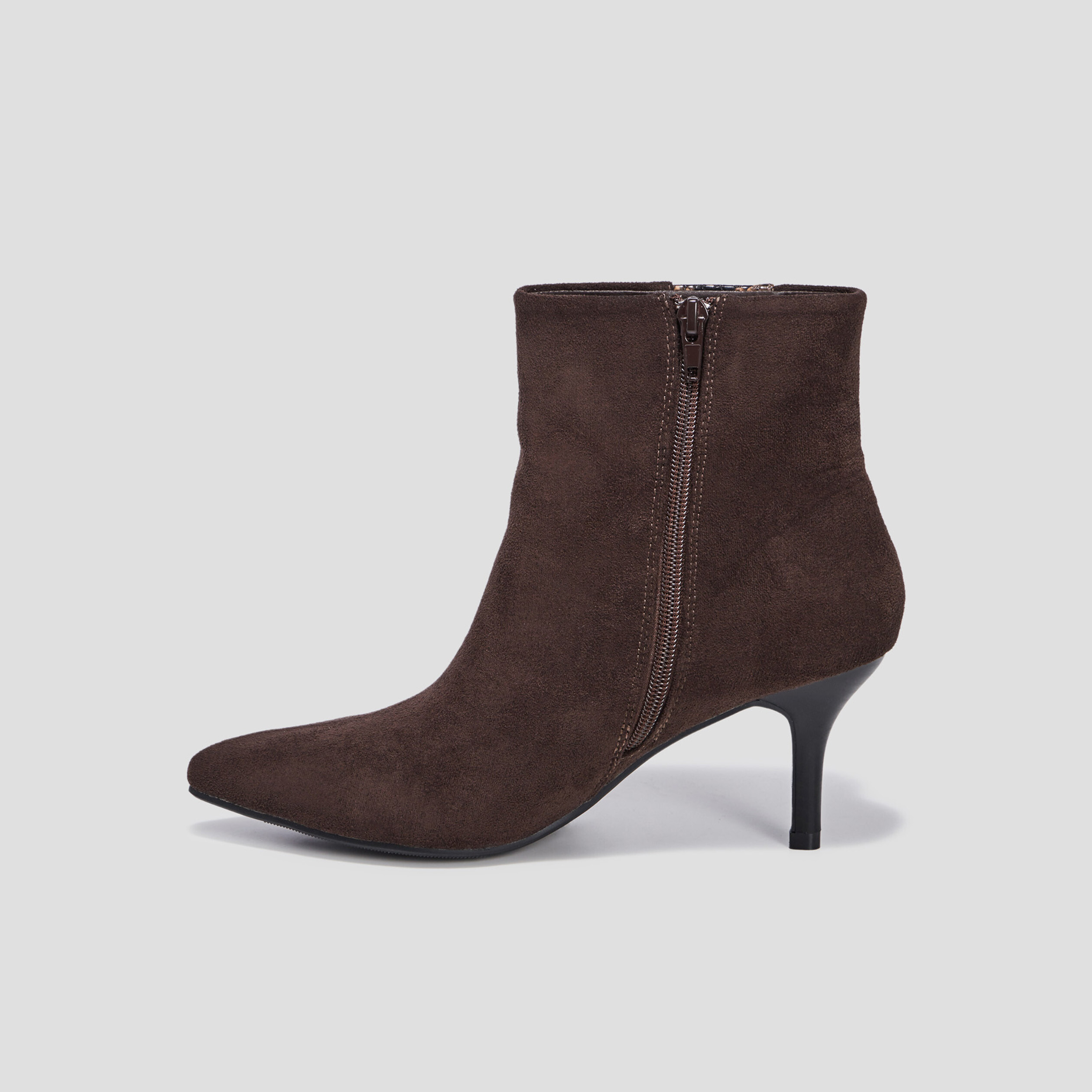 Bottines pointues à talons marron femme | La Halle