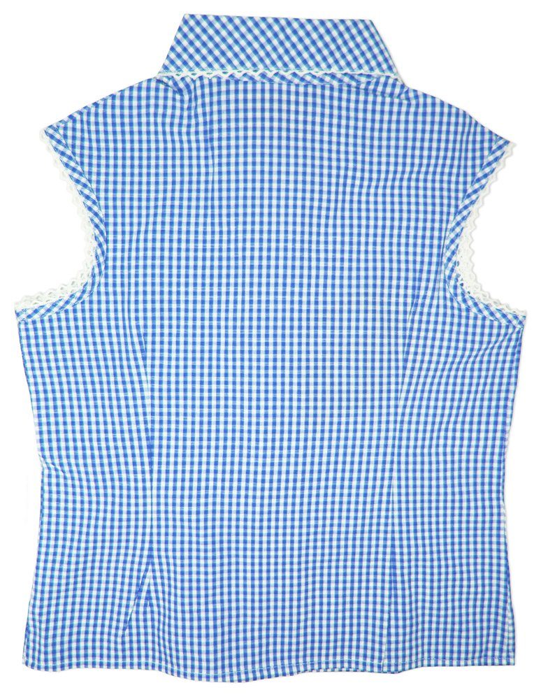 Isar-Trachten Trachtenbluse Kinder Trachtenbluse 'Lilly', Blau