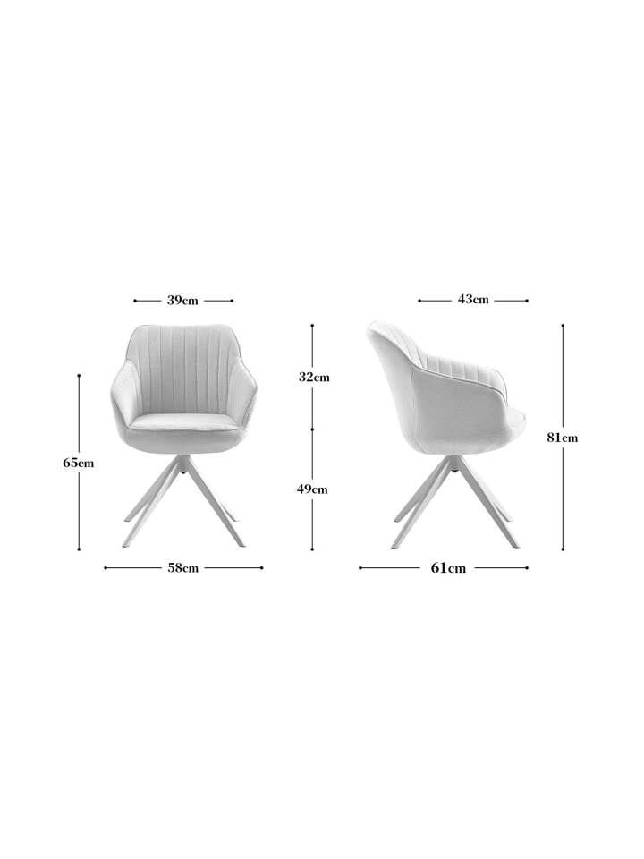 B&D Home Drehstuhl ARVIT in Grün - (B)58 x (H)81 x (T)61 cm günstig kaufen onesize