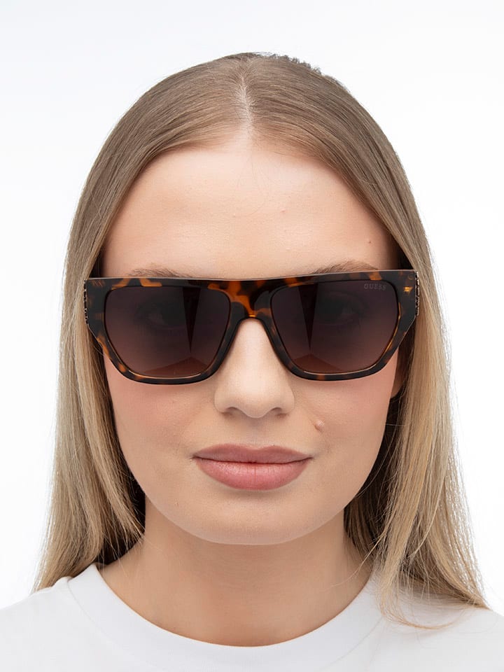 Guess Damen-Sonnenbrille in Braun günstig kaufen 57