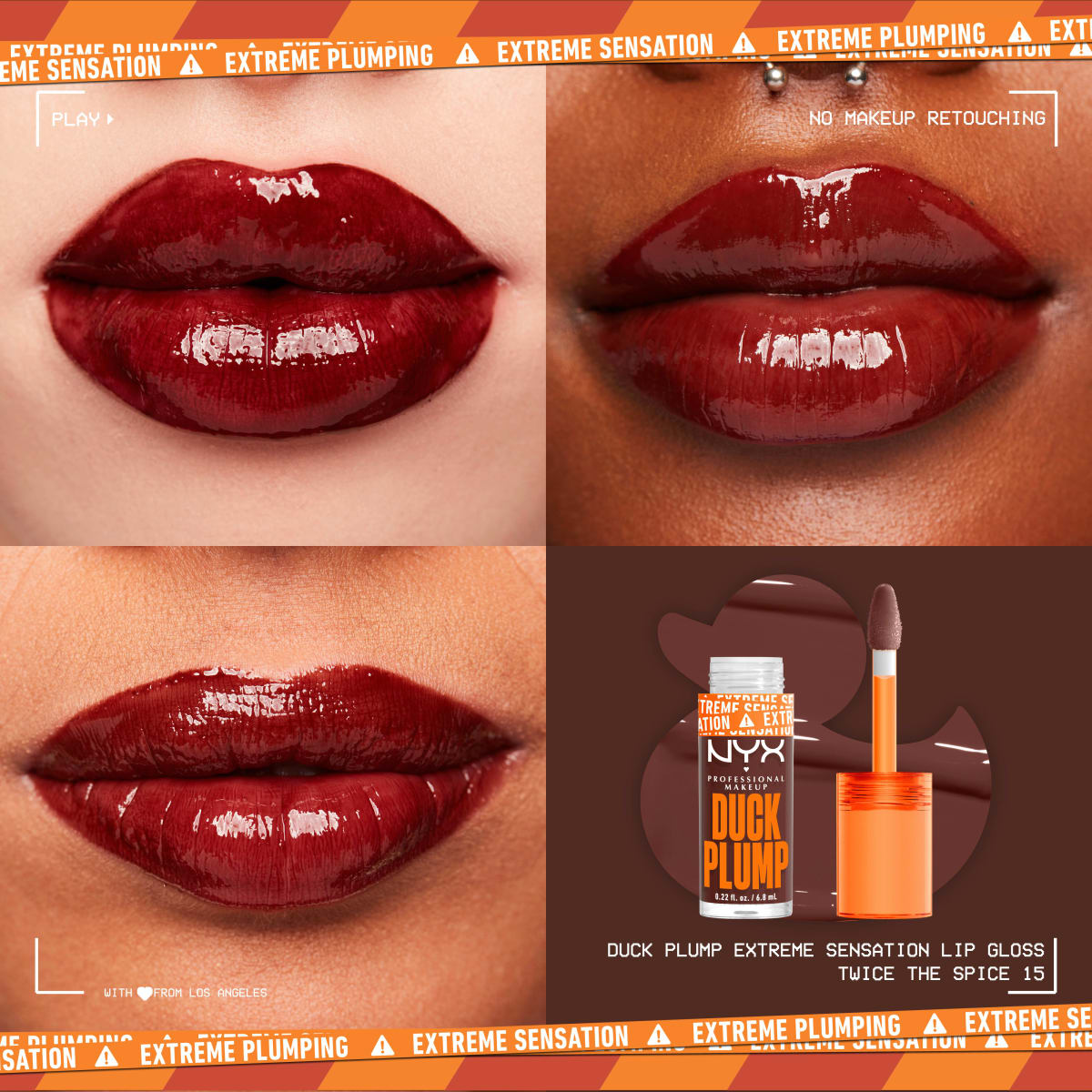 Lipgloss Duck Plump Lip Lacquer 15 Twice the Space, 7 ml