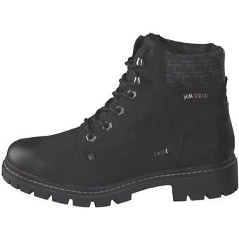 Tom Tailor Schnür Boots in schwarz