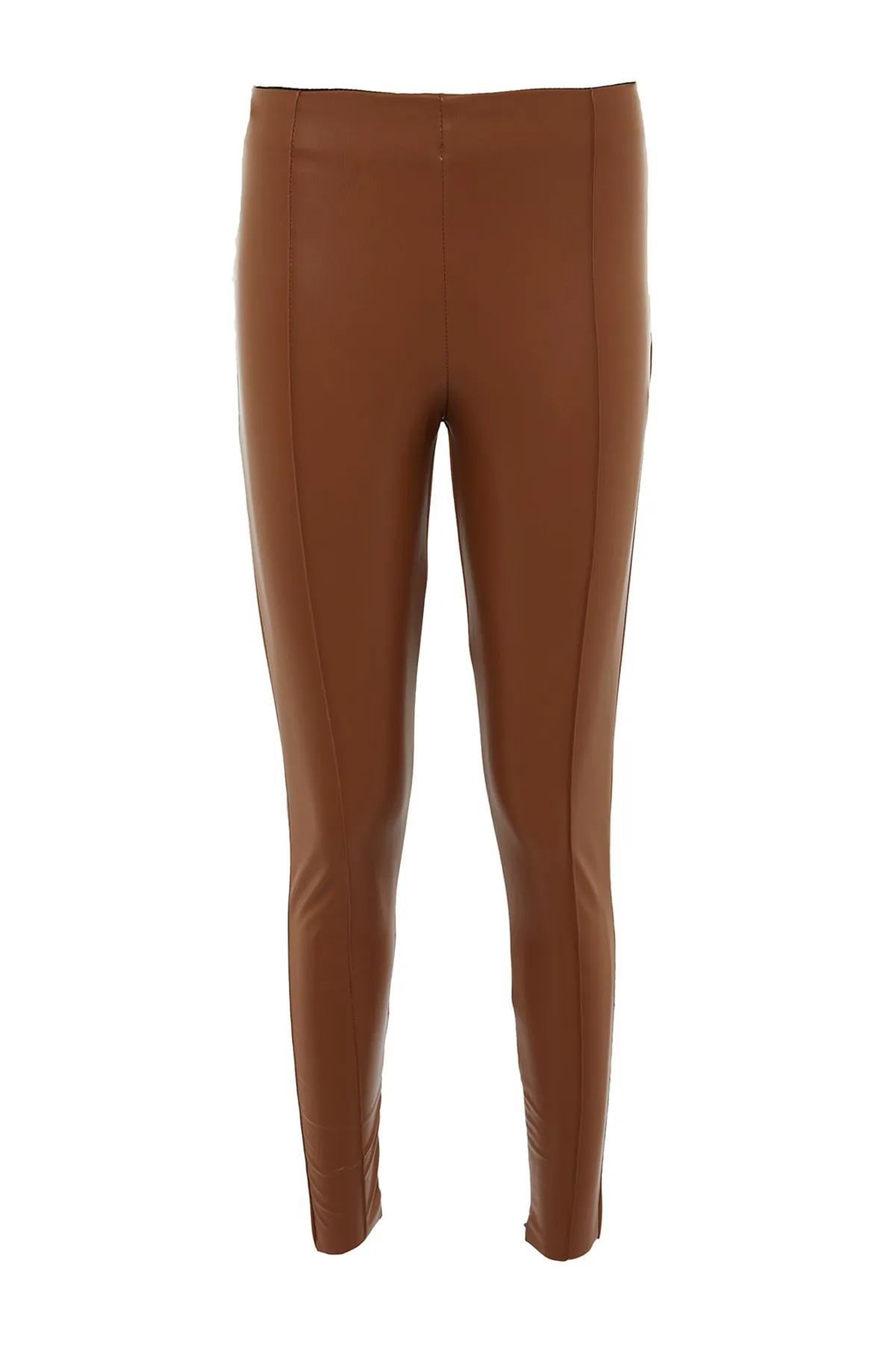 Trendyol Collection  Leggings - Braun - Mittlerer Bund