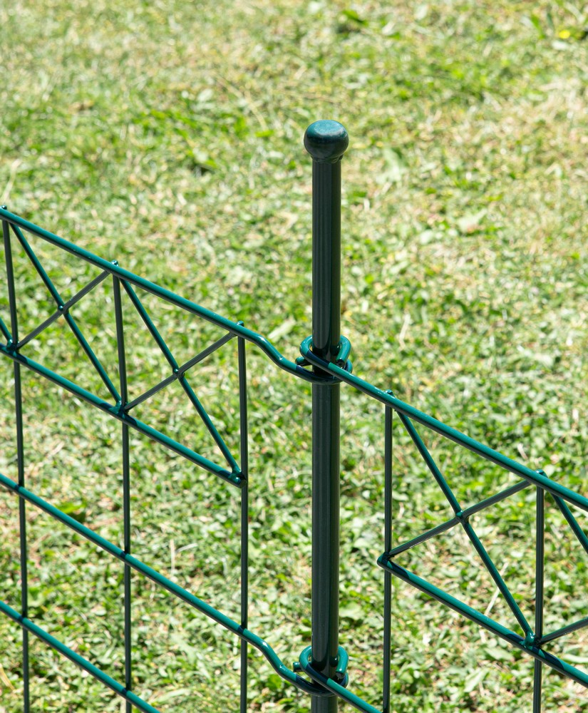 Powertec Garden Zaun-4er Set, ca. 1000 x 600 mm - Grün, 21FS12