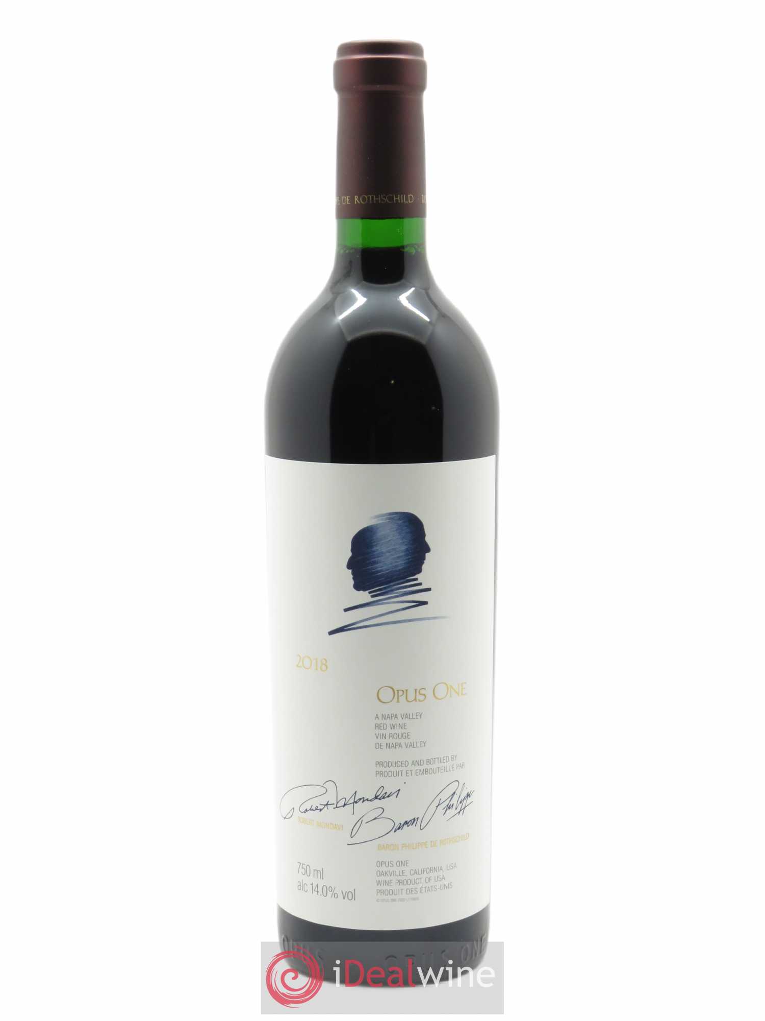 Napa Valley Opus One Robert Mondavi (CBO à partir de 6 BTS) 2018 - Lot de 1 Bouteille