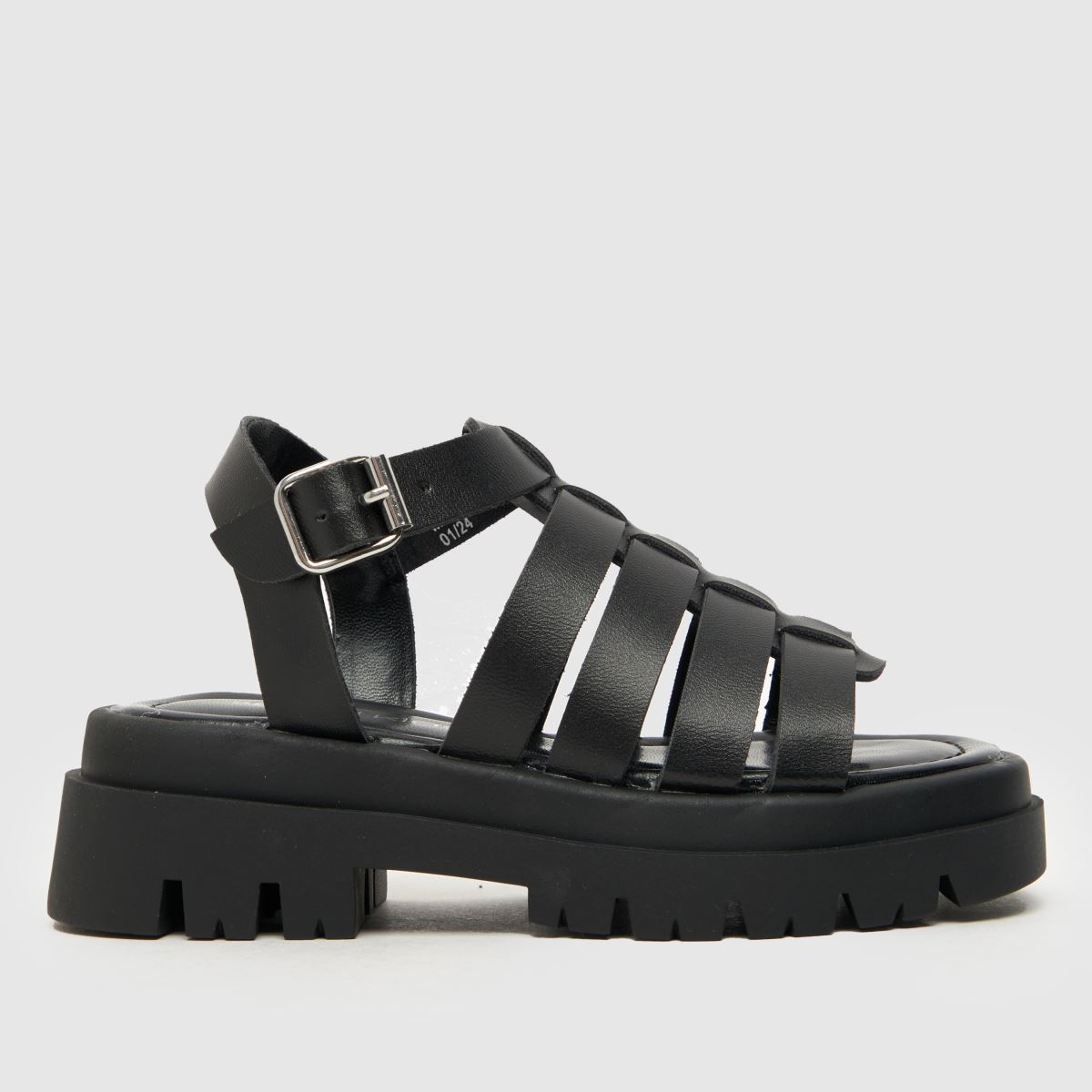 Schuh svarta Troy Gladiator flickor juniorsandaler