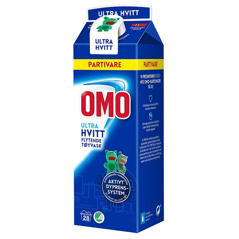 Omo Omo Ultra Hvitt 1 l kartong