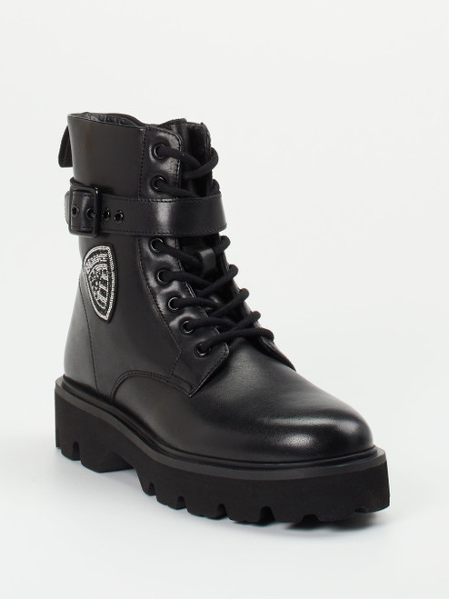 Schnürstiefelette-17030090159 Blauer