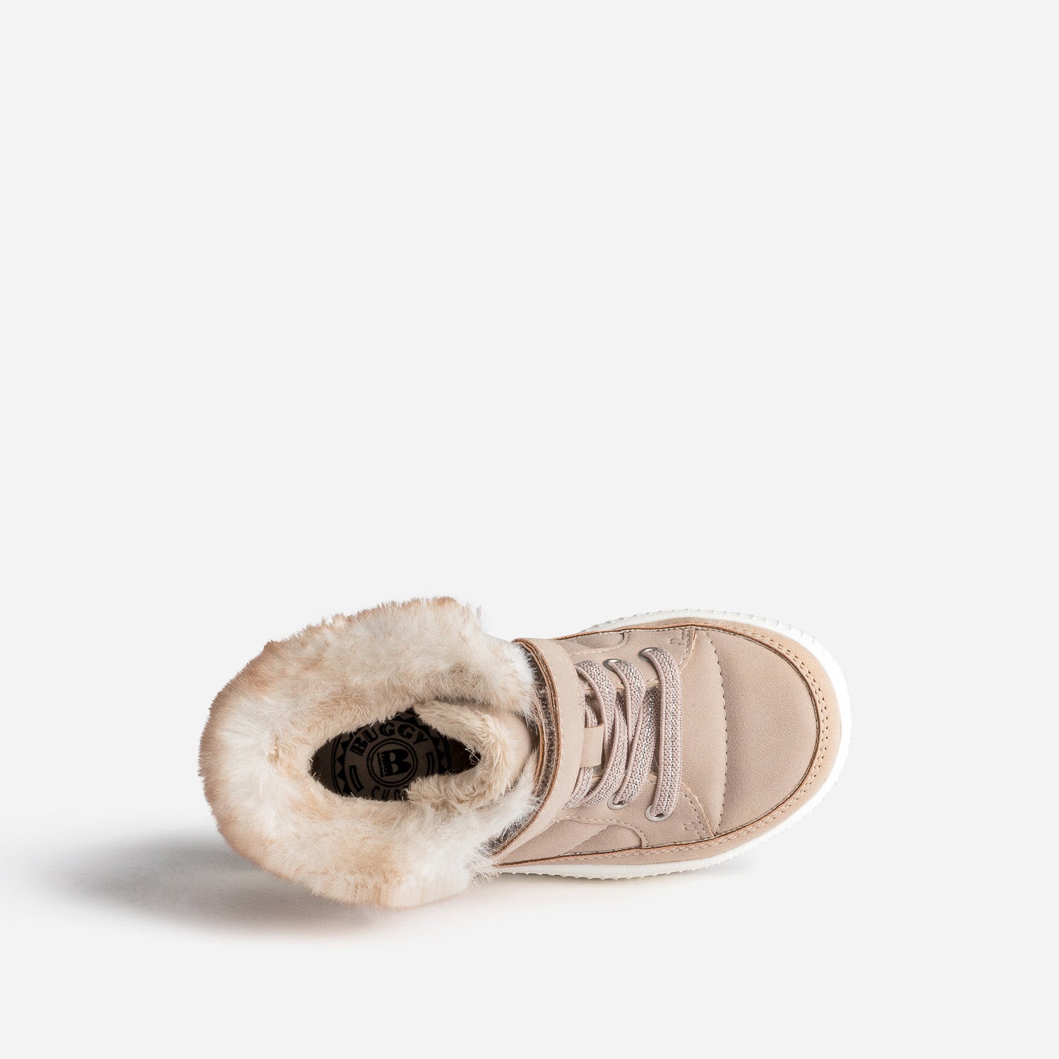 Basket BUGGY beige rosé fourrée