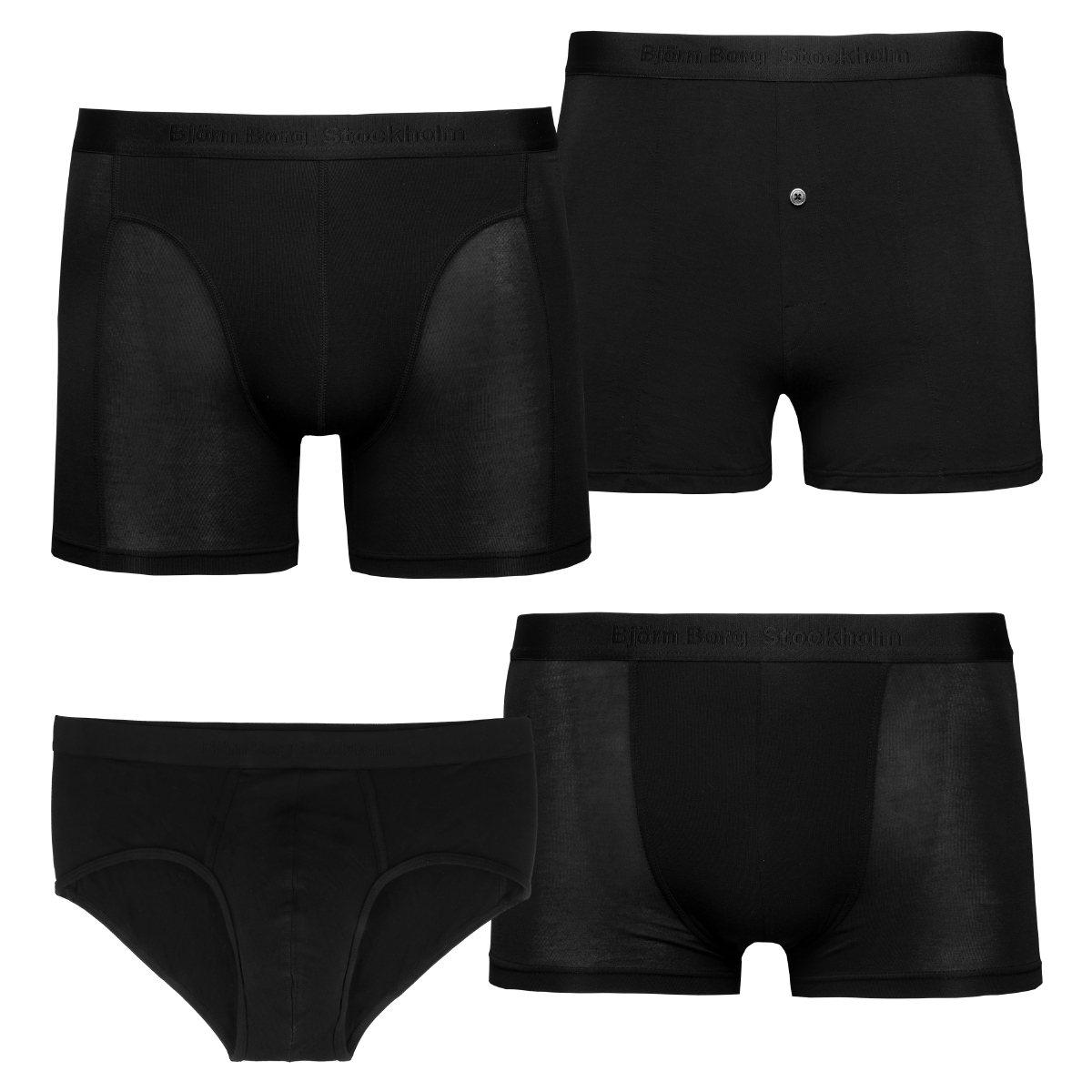 Björn Borg Sammy Solid Core 4er Pack Boxershorts schwarz