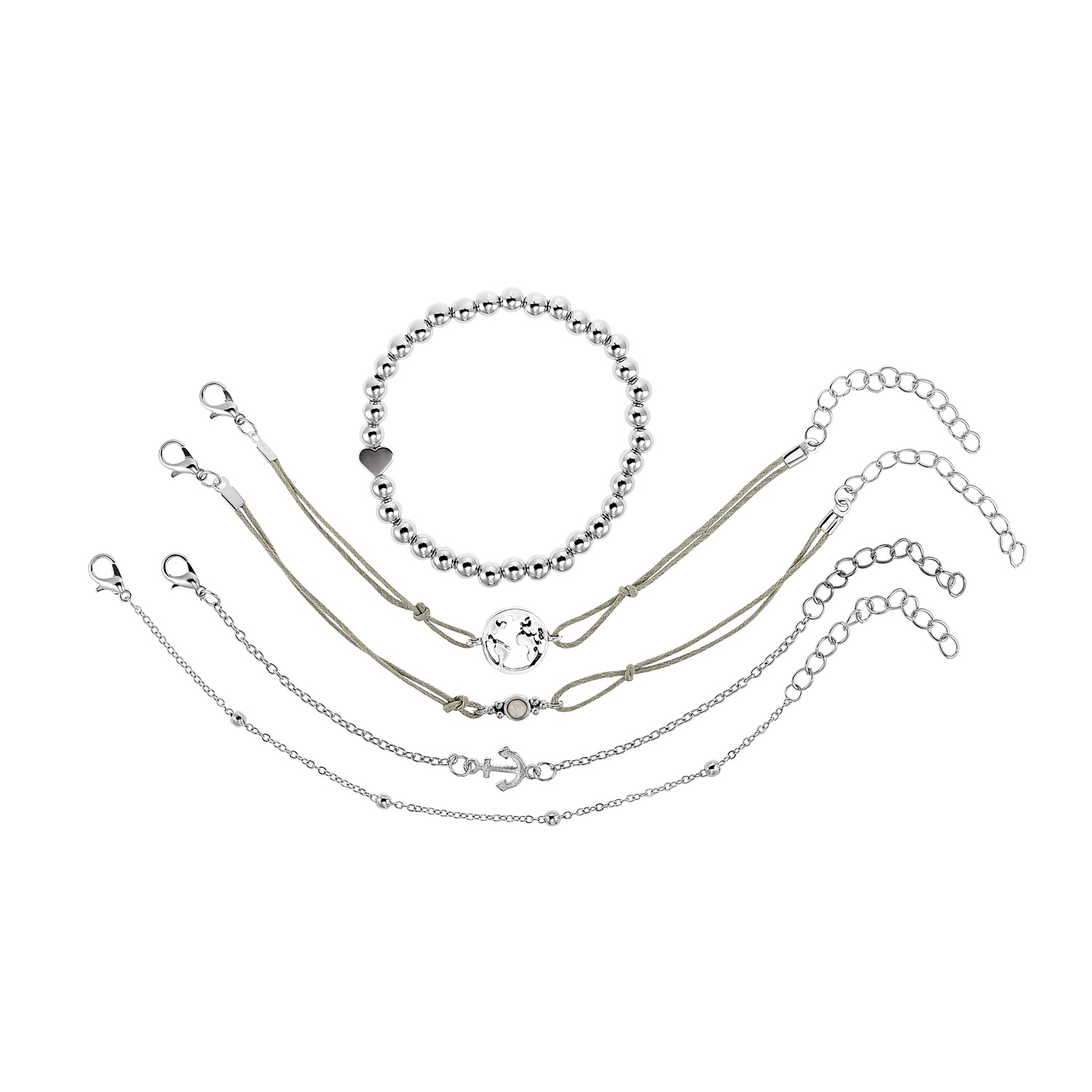 Bracciale Heideman multicolore in argento lucido