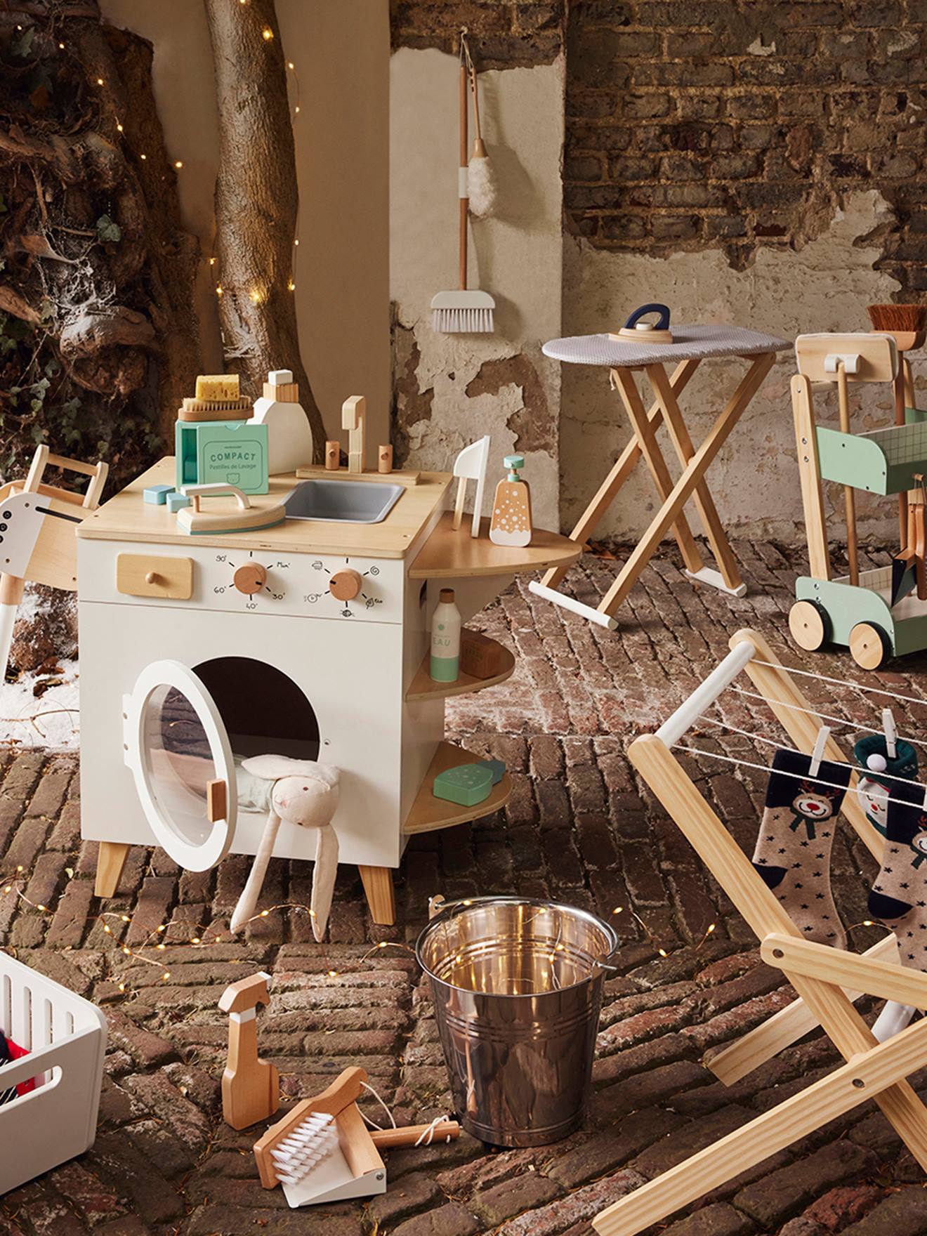 Vertbaudet Kinder Putz-Set aus Holz FSC - mehrfarbig